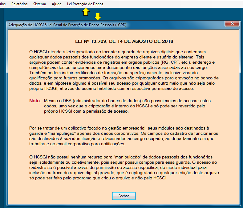 HCSGI - Lei LGPD (Proteção de Dados)