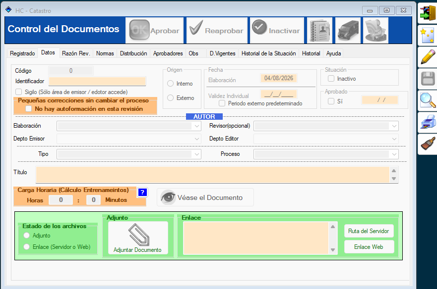 Control de Documentos - Detalles